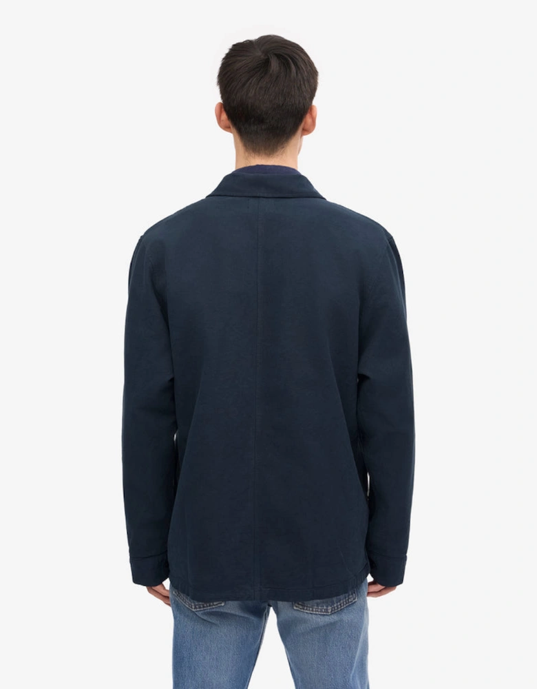 Mens Organic Workwear Jacket - Navy Blue