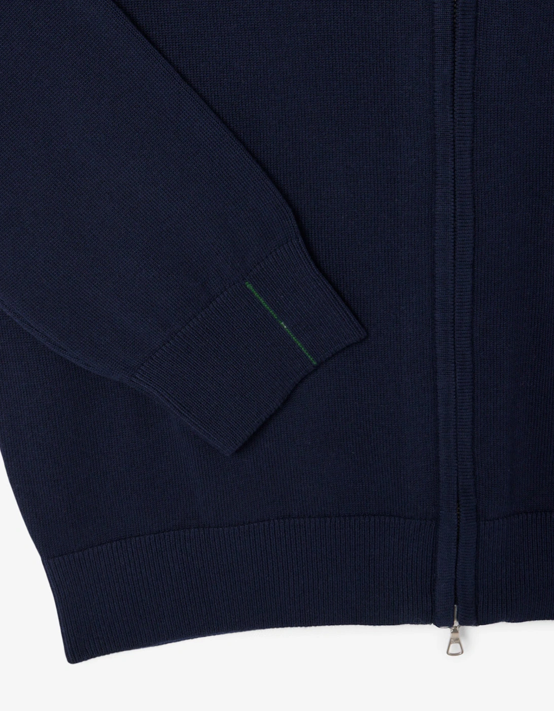 High Neck Zipped Cotton Mens Sweater - Navy Blue 166