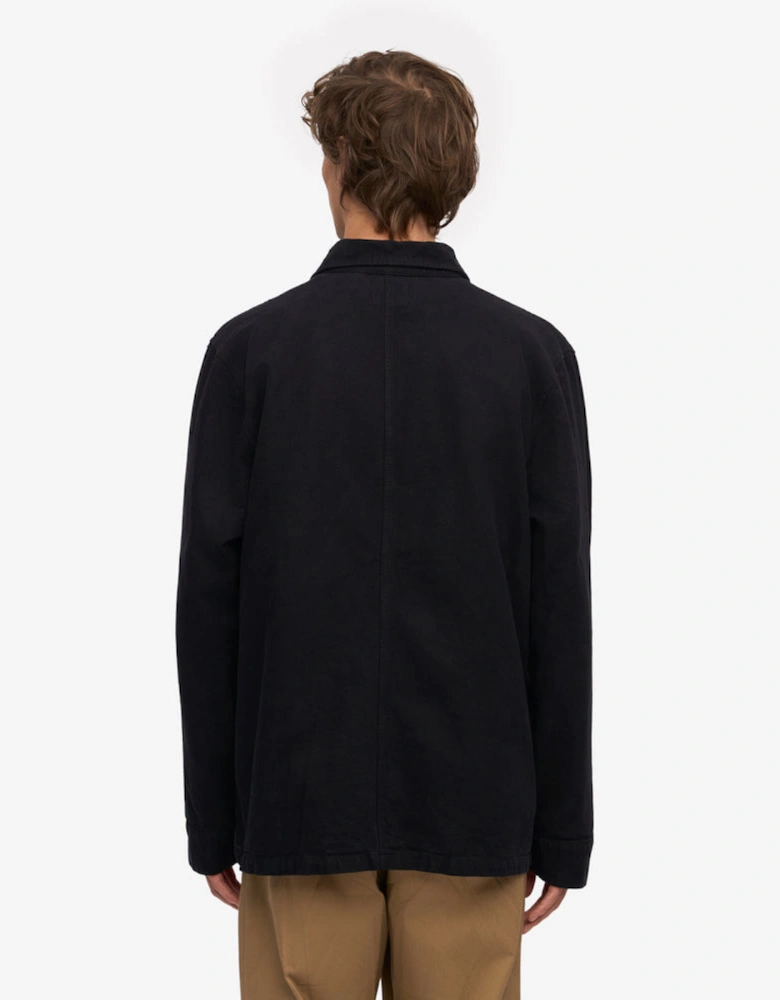 Mens Organic Workwear Jacket - Deep Black