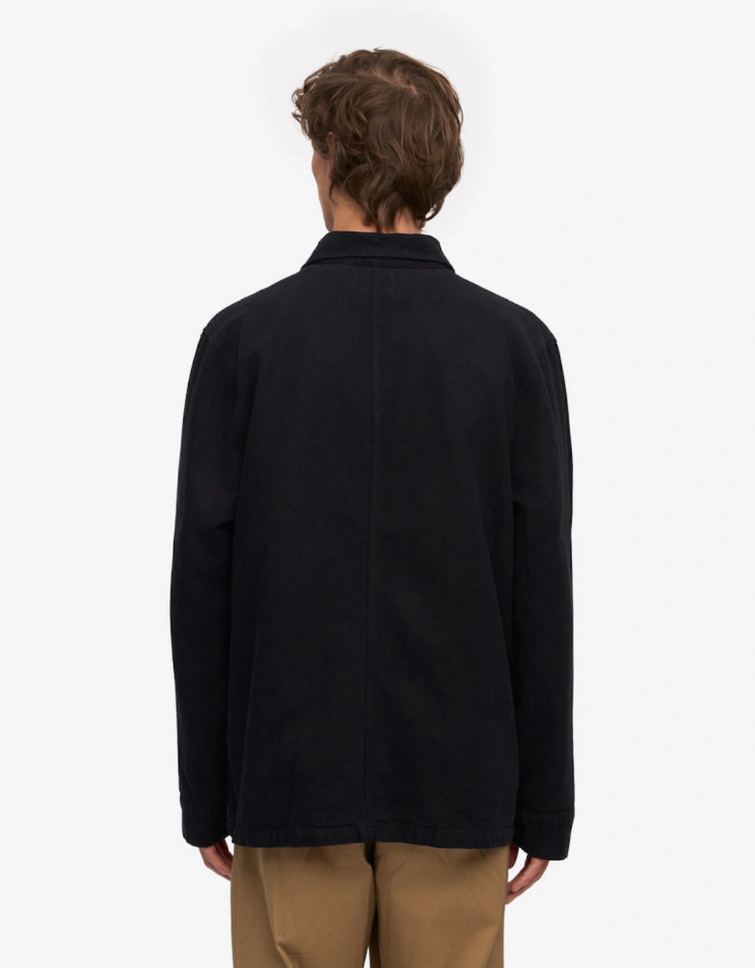 Mens Organic Workwear Jacket - Deep Black