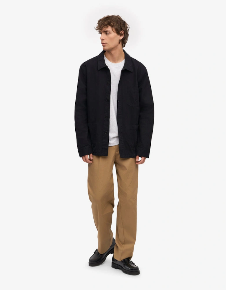 Mens Organic Workwear Jacket - Deep Black