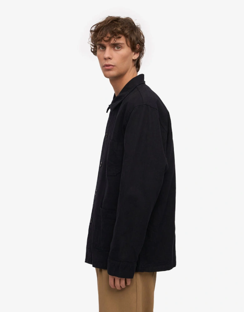 Mens Organic Workwear Jacket - Deep Black