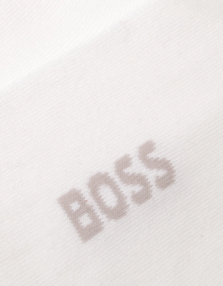 BOSS Orange Ankle Socks in a Bamboo-Viscose Blend - White 100