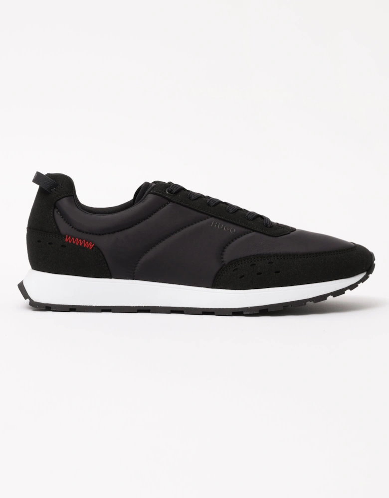 HUGO Icelin Runn Retro-Inspired Trainers with Faux Suede - Black 006