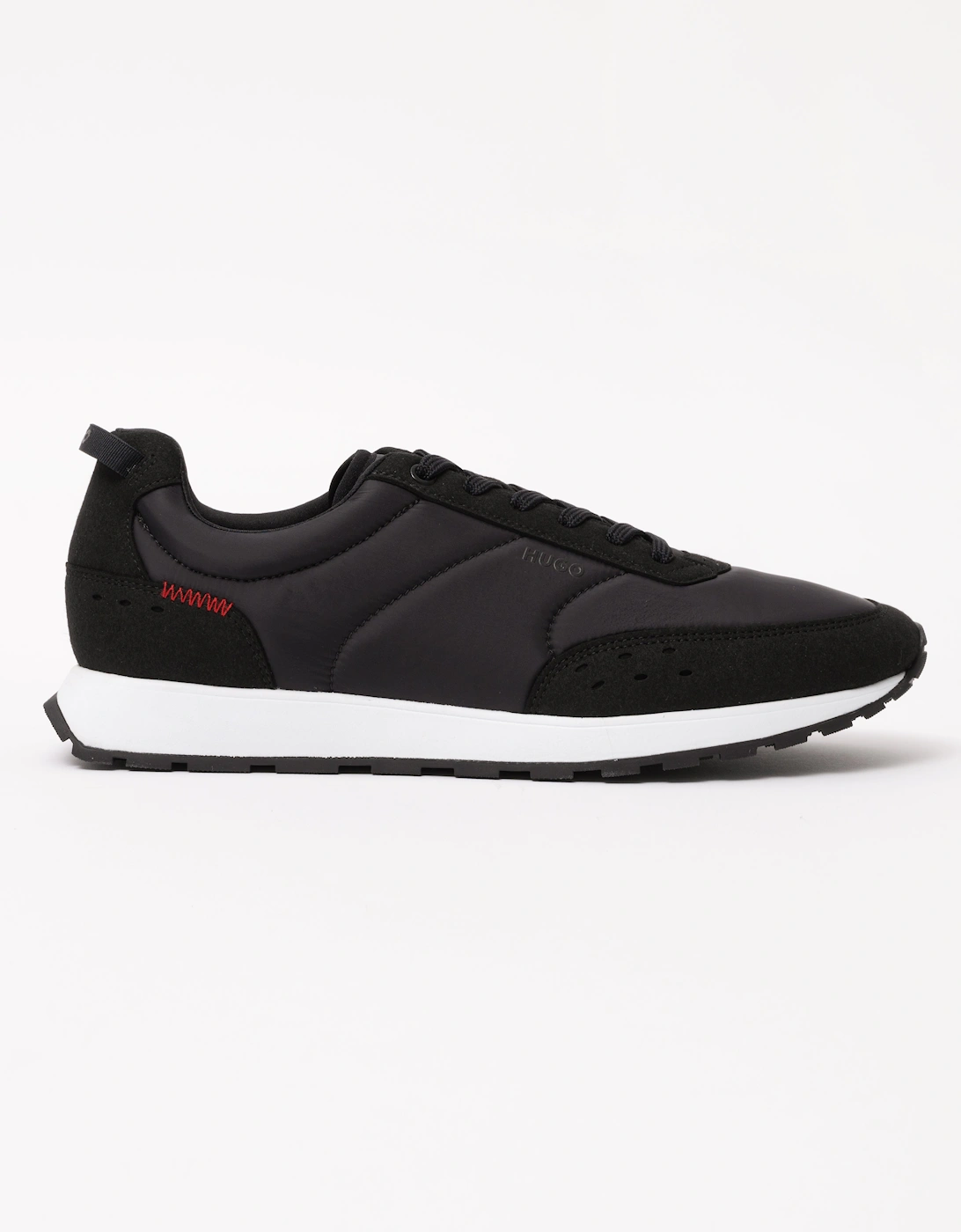 HUGO Icelin Runn Retro-Inspired Trainers with Faux Suede - Black 006