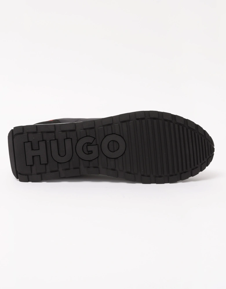 HUGO Icelin Runn Retro-Inspired Trainers with Faux Suede - Black 006