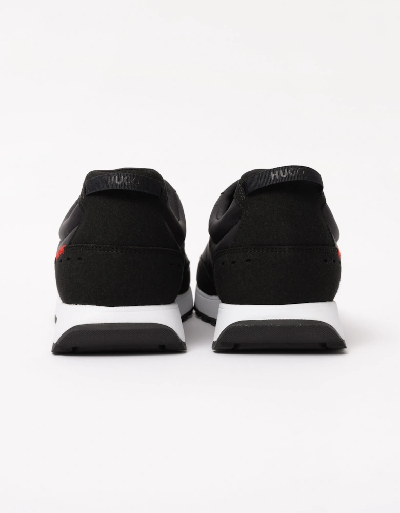HUGO Icelin Runn Retro-Inspired Trainers with Faux Suede - Black 006