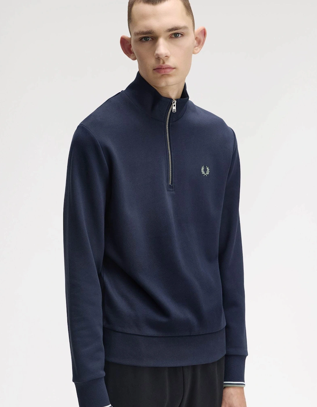 Mens Half Zip Sweatshirt - Dark Airforce/Light Ice/Bayleaf Z47
