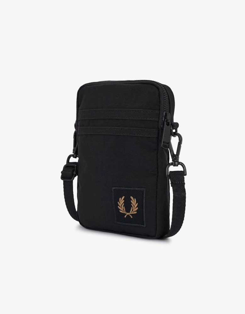 Nylon Badge Small Side Bag - Black 102