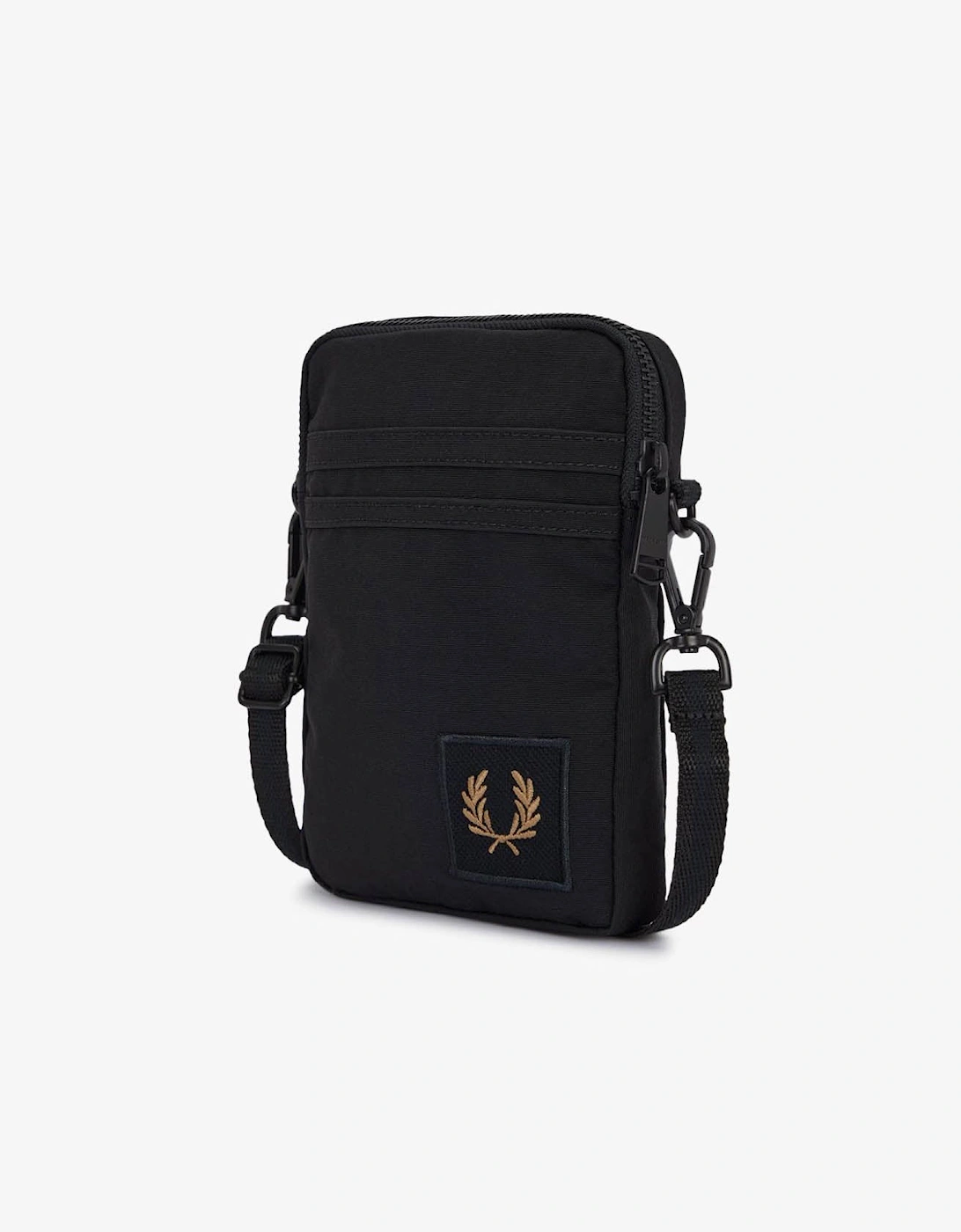 Nylon Badge Small Side Bag - Black 102