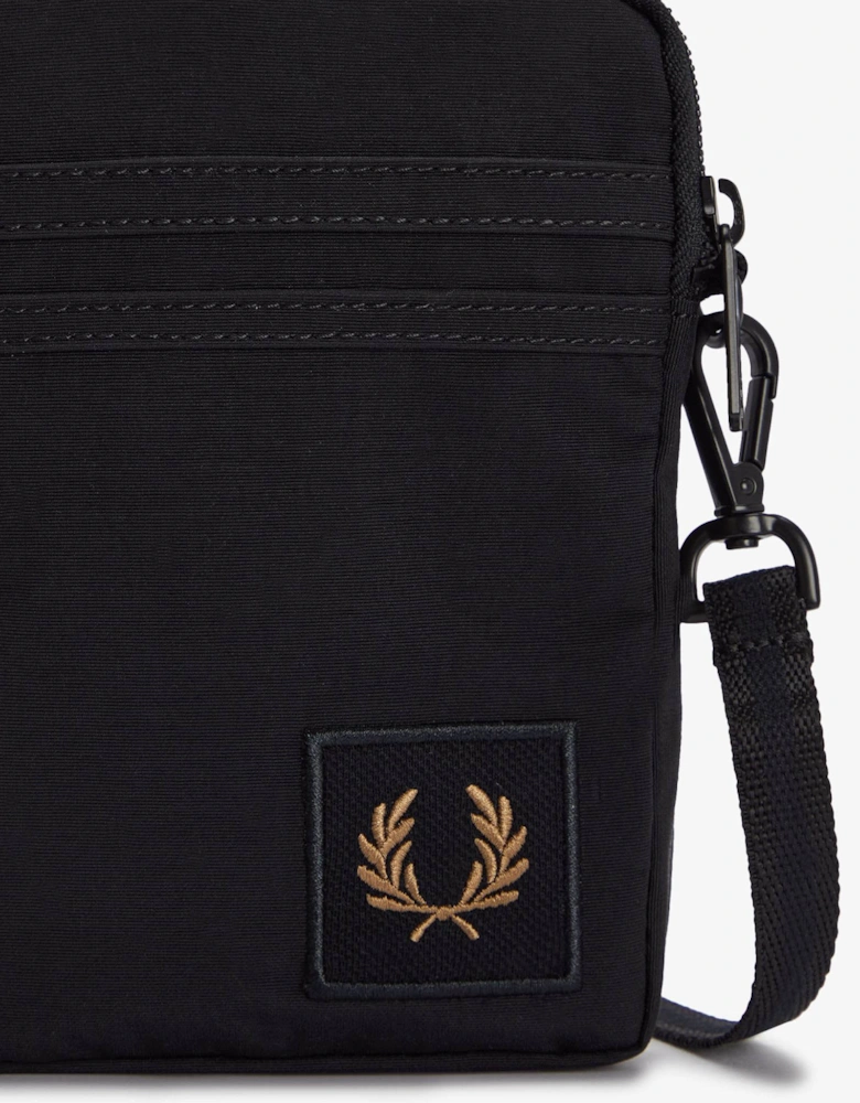 Nylon Badge Small Side Bag - Black 102