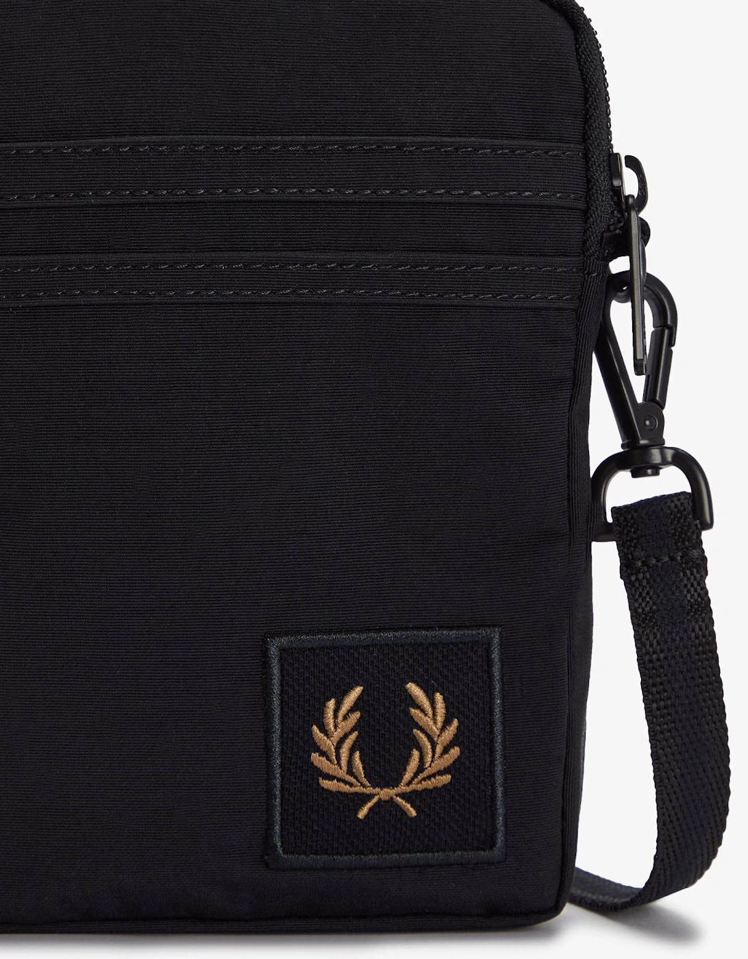 Nylon Badge Small Side Bag - Black 102