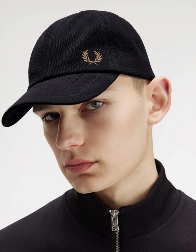 Classic Piqué Cap - Black/Shaded Stone S77