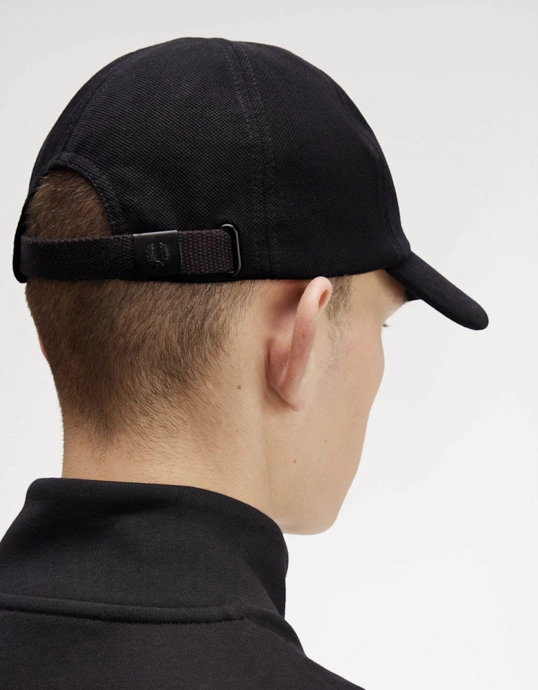 Classic Piqué Cap - Black/Shaded Stone S77