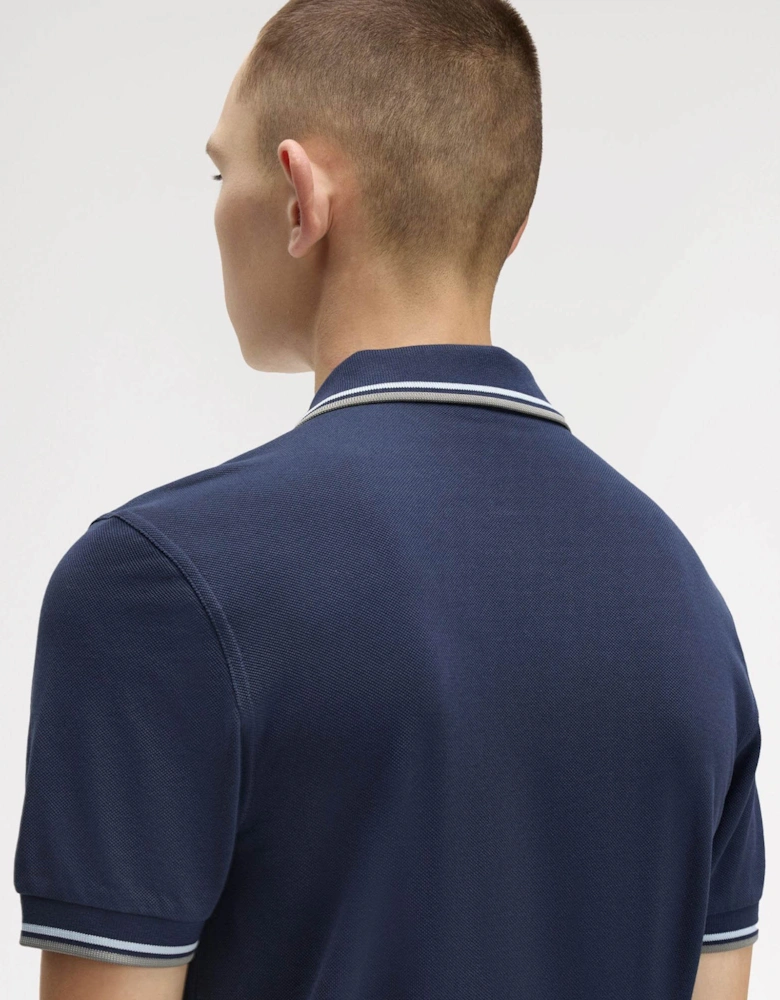 Mens Twin Tipped Signature Polo Shirt - Dark Airforce/Light Ice/Bayleaf Z47