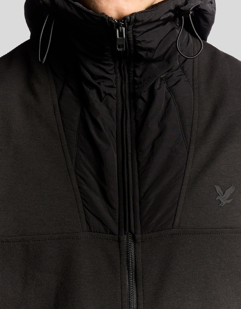 Lyle & Scott Panelled Hybrid Jacket - X002 Black Ice