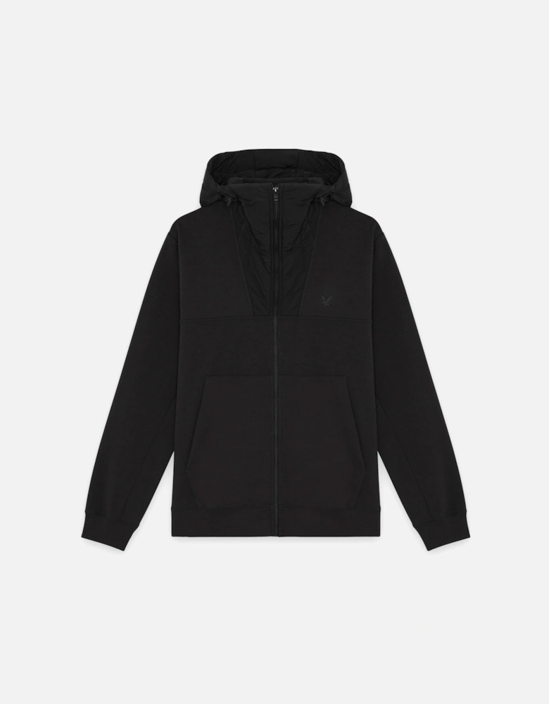Lyle & Scott Panelled Hybrid Jacket - X002 Black Ice
