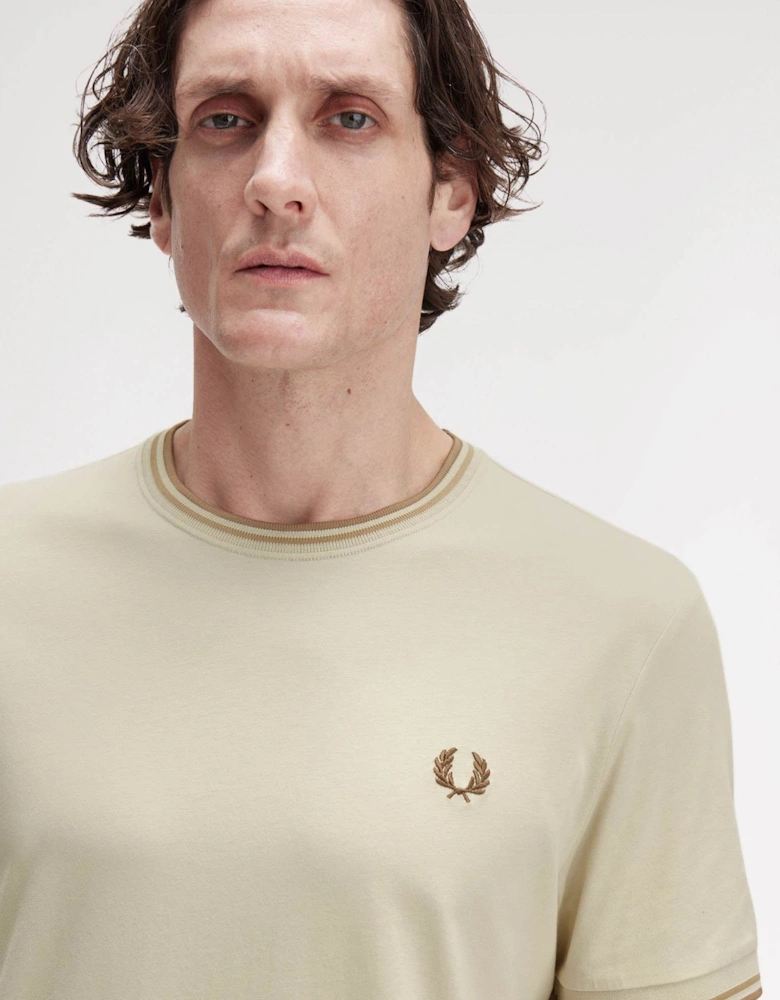 Mens Twin Tipped T-Shirt - Oatmeal/Warm Stone/Shaded Stone Z53