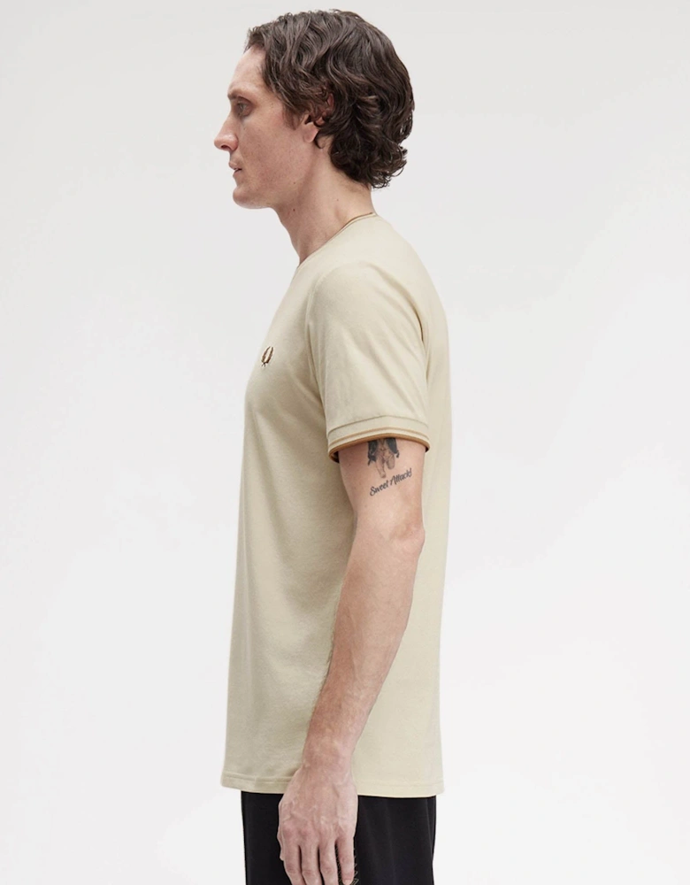 Mens Twin Tipped T-Shirt - Oatmeal/Warm Stone/Shaded Stone Z53