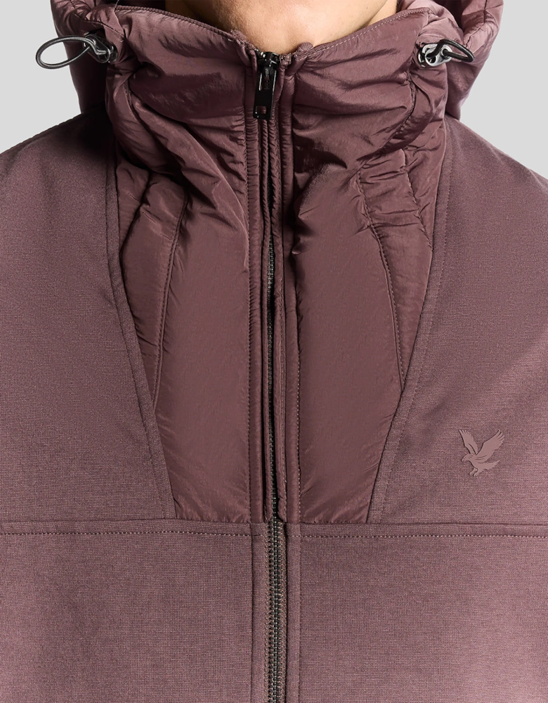 Lyle & Scott Panelled Hybrid Jacket - X863 Espresso