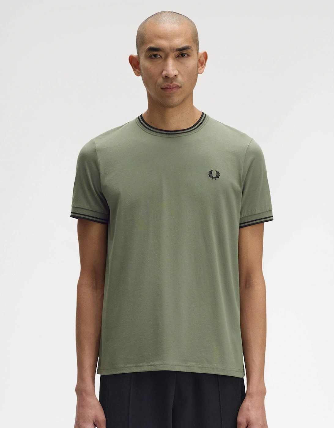 Mens Twin Tipped T-Shirt - Laurel Wreath Green/Black/Black Z50