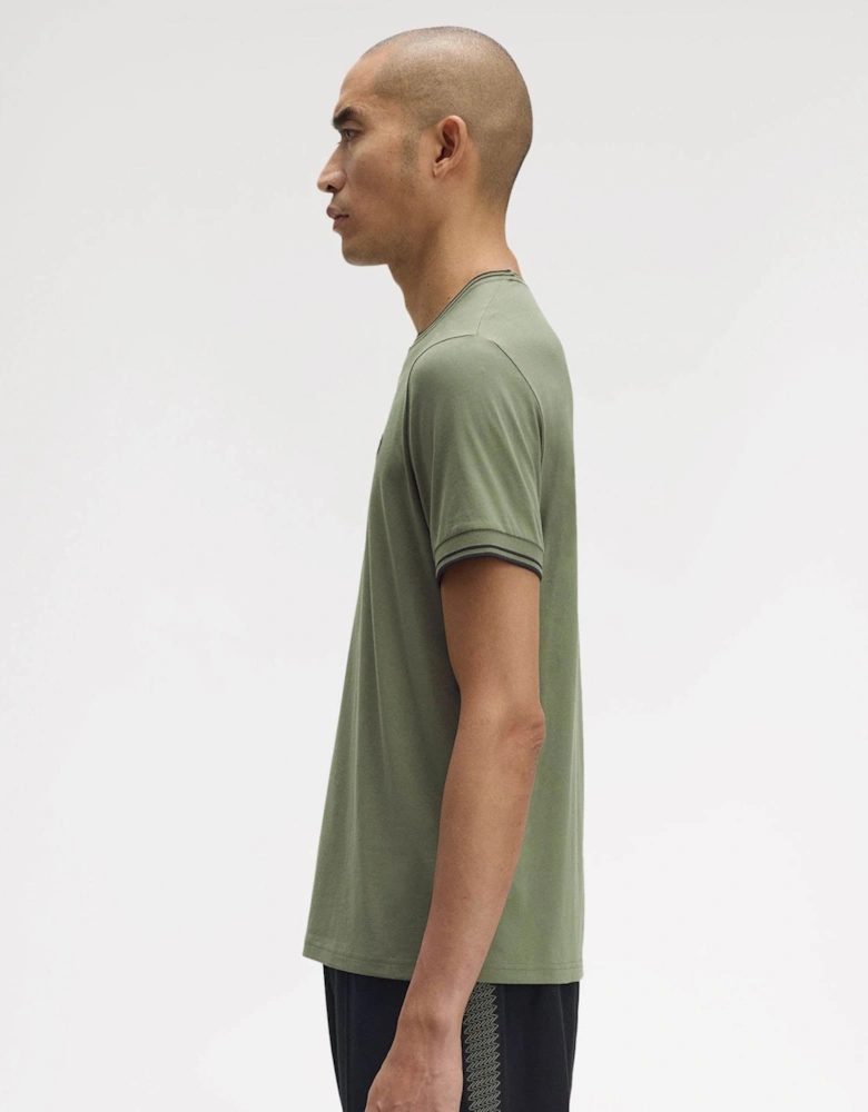 Mens Twin Tipped T-Shirt - Laurel Wreath Green/Black/Black Z50