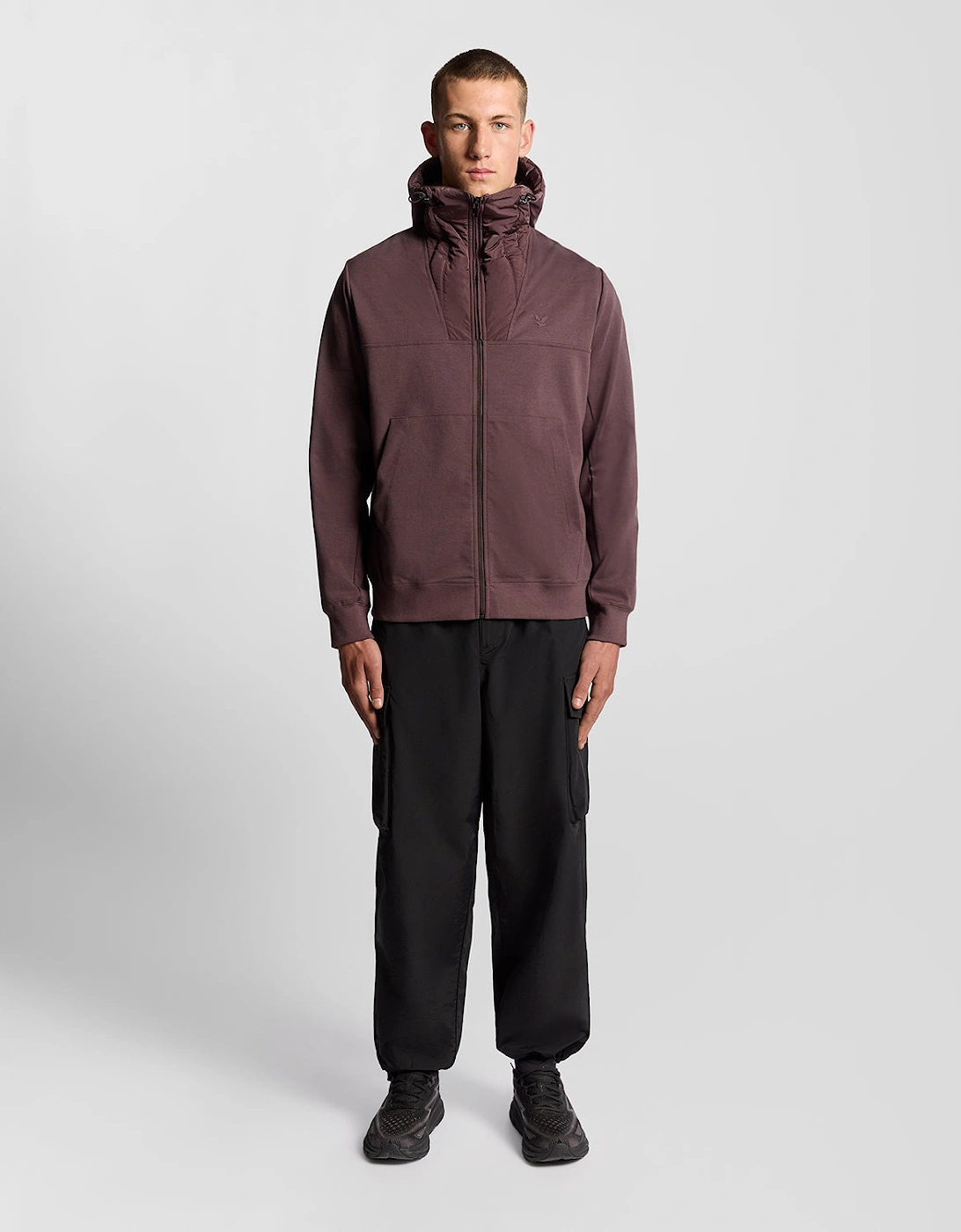 Lyle & Scott Panelled Hybrid Jacket - X863 Espresso