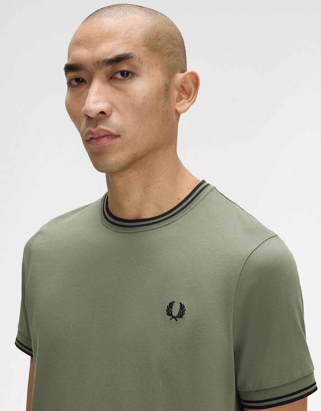 Mens Twin Tipped T-Shirt - Laurel Wreath Green/Black/Black Z50