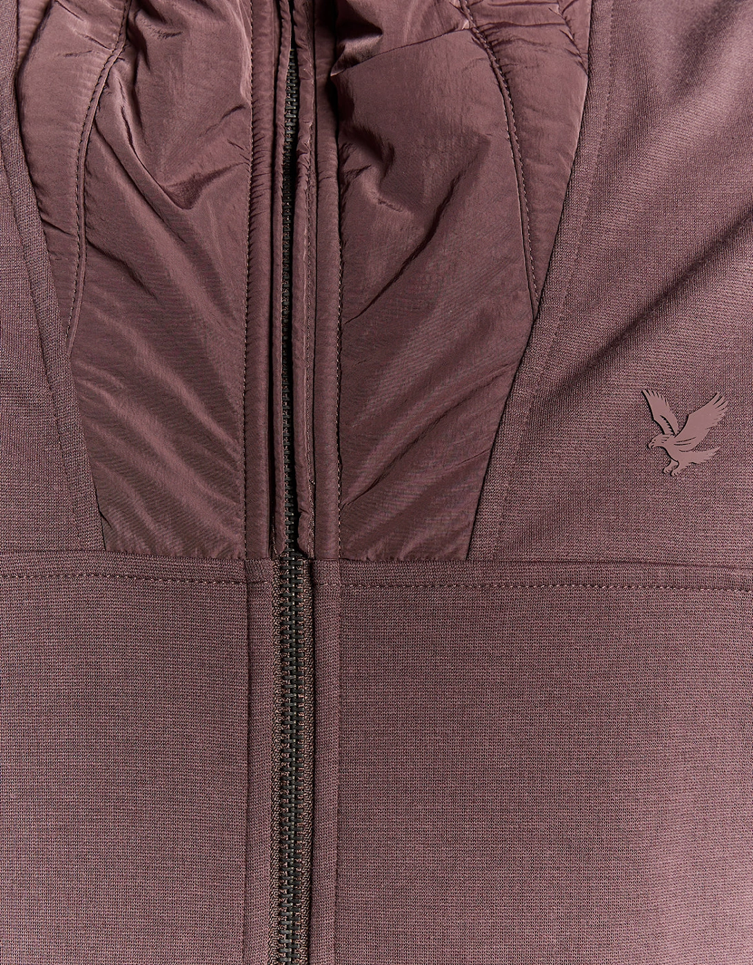 Lyle & Scott Panelled Hybrid Jacket - X863 Espresso