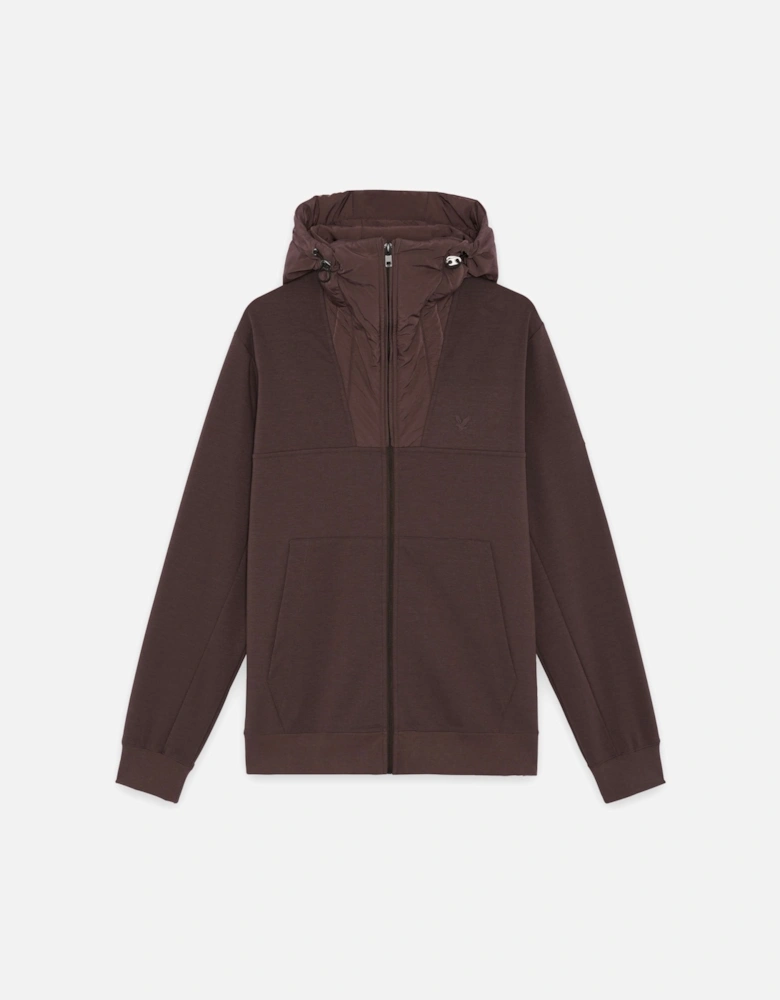 Lyle & Scott Panelled Hybrid Jacket - X863 Espresso