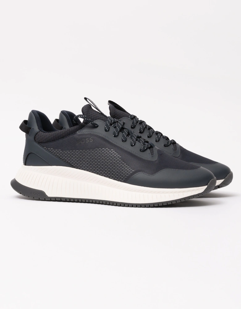 BOSS Orange TTNM EVO Mens trainers with ridged outsole - Dark Blue 401