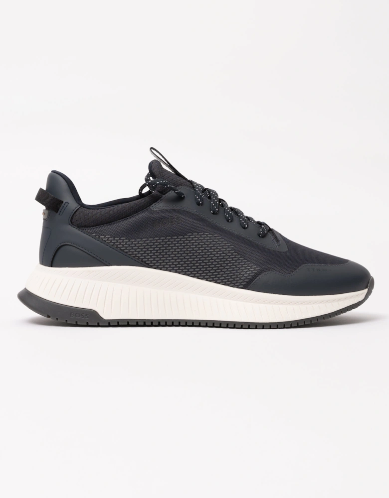BOSS Orange TTNM EVO Mens trainers with ridged outsole - Dark Blue 401