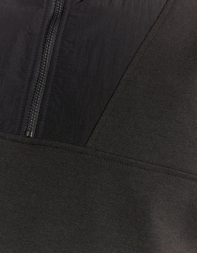 Lyle & Scott Panelled Hybrid Quarter Zip - X002 Black Ice