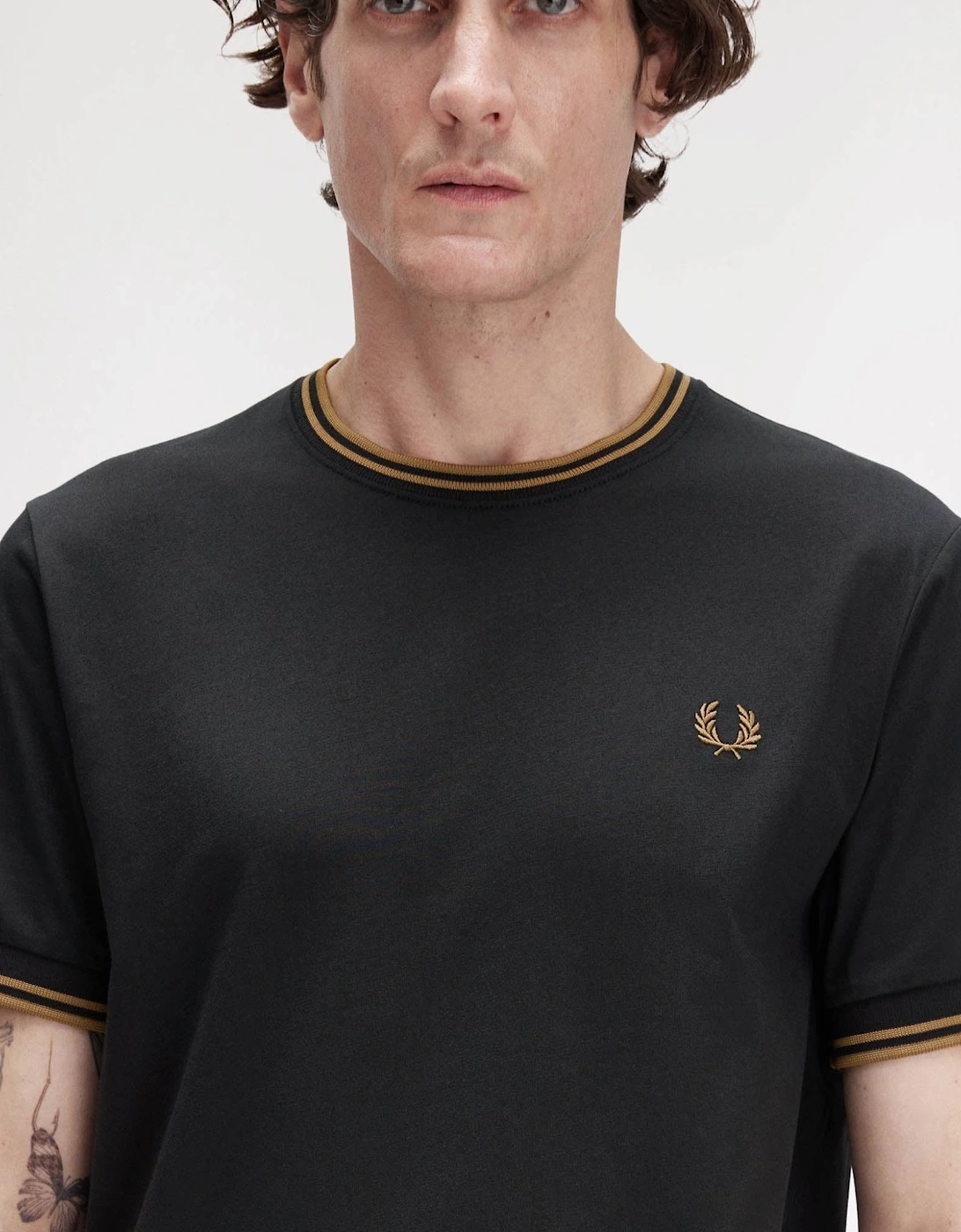 Mens Twin Tipped T-Shirt - Black/Shaded Stone Q27