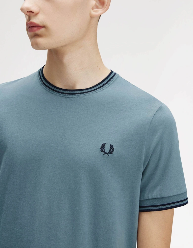 Mens Twin Tipped T-Shirt - Stockport Blue/Navy/Navy Z56