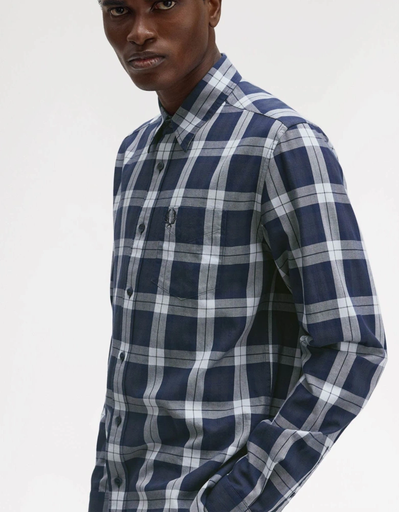 Mens Tartan Twill Shirt - Dark Airforce 738