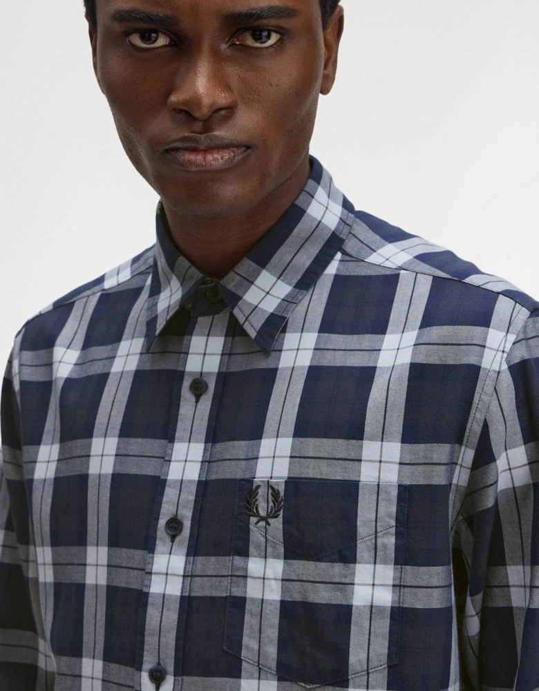 Mens Tartan Twill Shirt - Dark Airforce 738