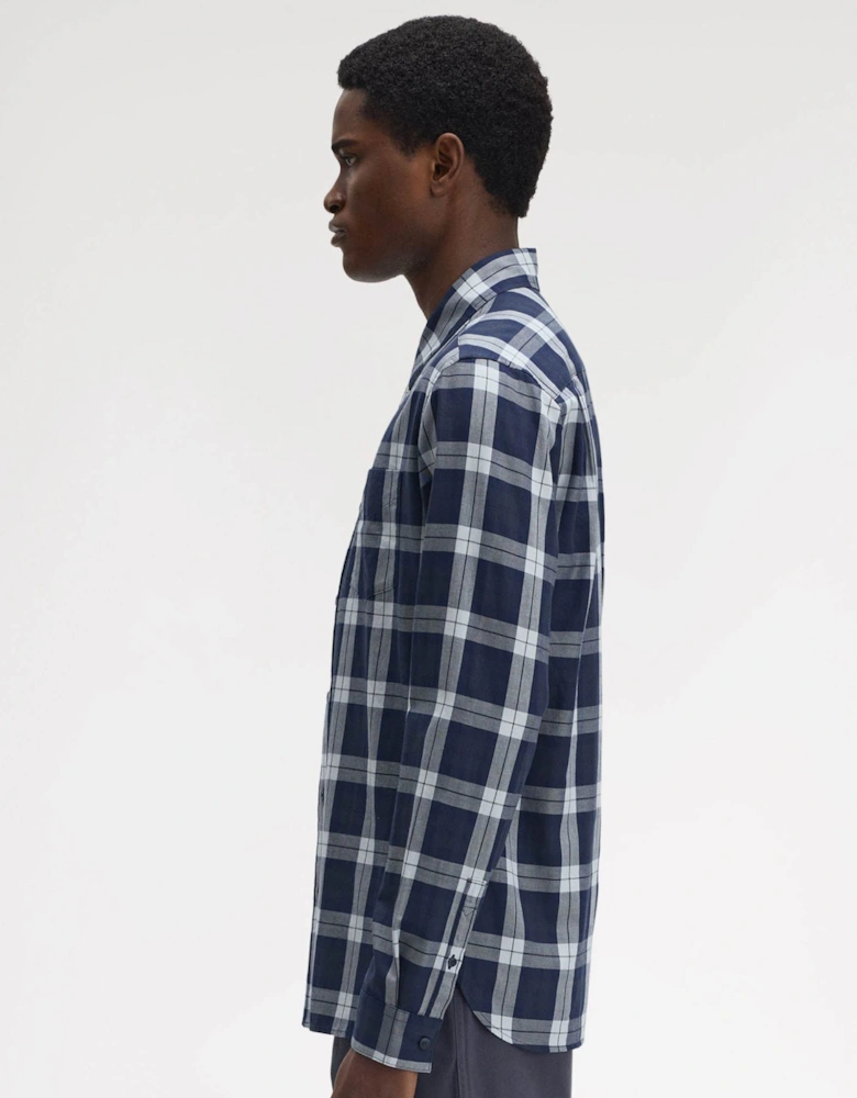 Mens Tartan Twill Shirt - Dark Airforce 738
