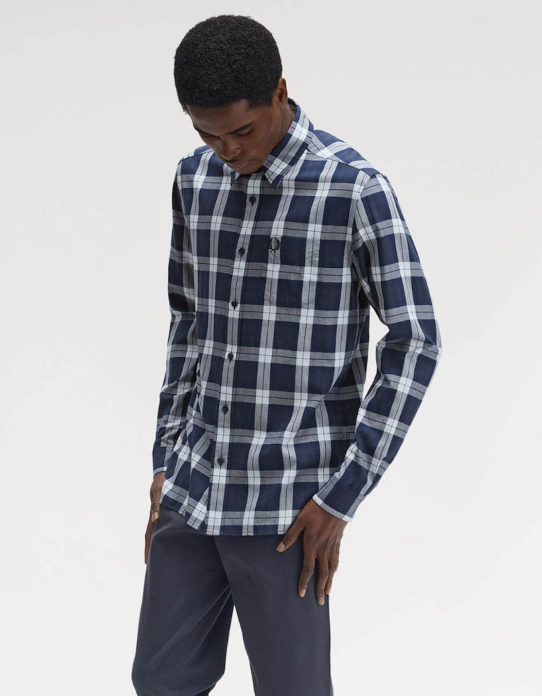 Mens Tartan Twill Shirt - Dark Airforce 738