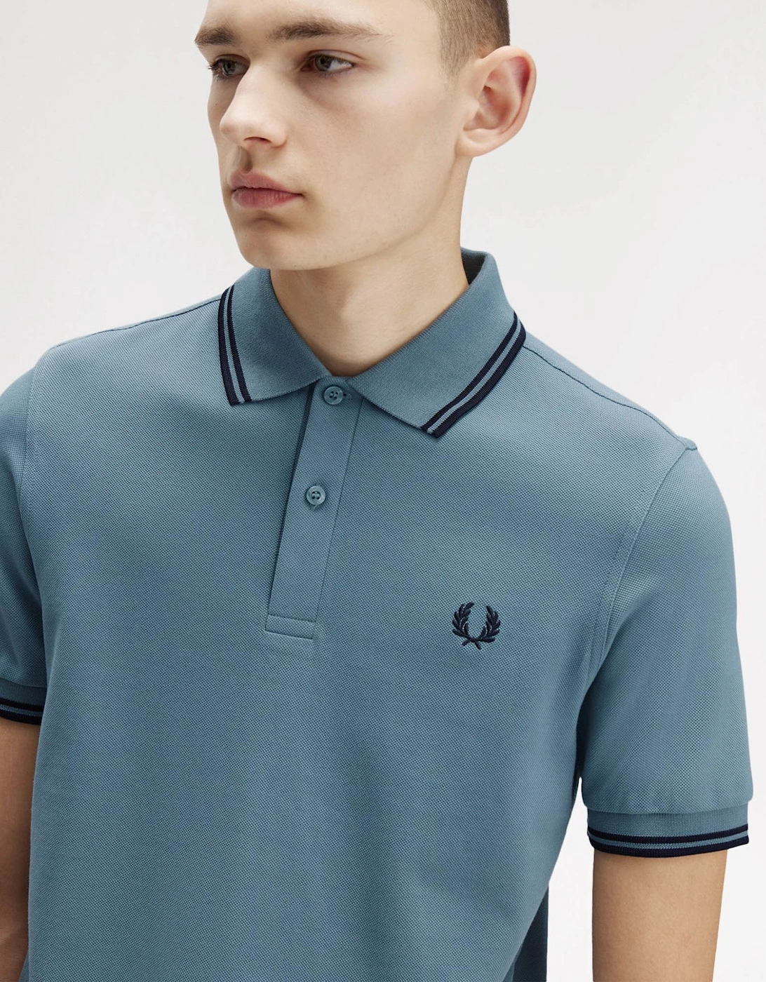 Mens Twin Tipped Signature Polo Shirt - Stockport Blue/Navy/Navy Z56