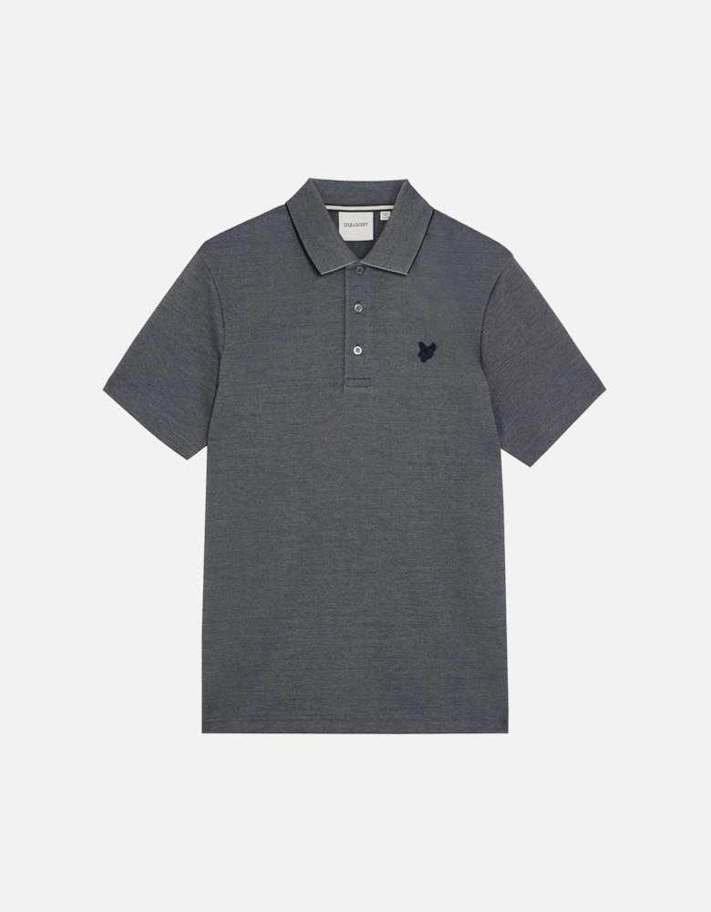Lyle & Scott Pique Interlock Polo Shirt - X973 Chambray Blue