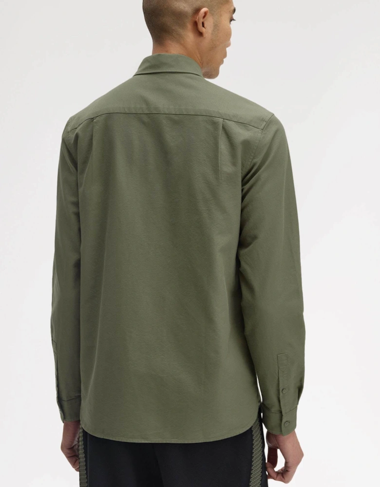 Mens Long Sleeve Oxford Shirt - Laurel Wreath Green X21
