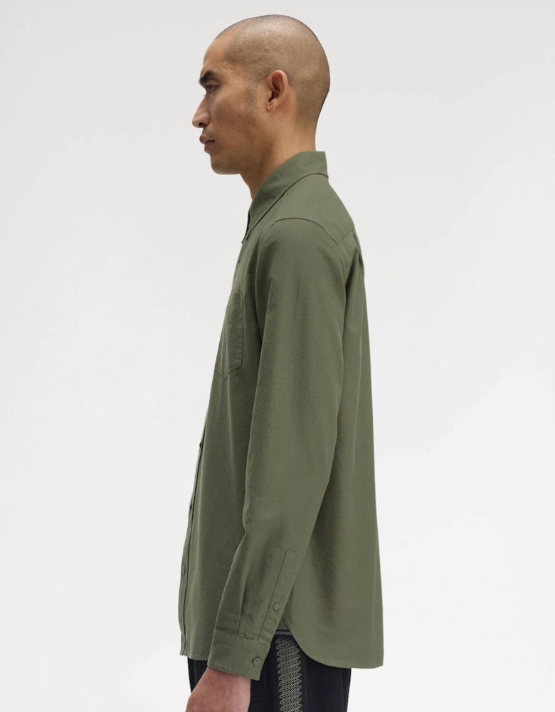 Mens Long Sleeve Oxford Shirt - Laurel Wreath Green X21