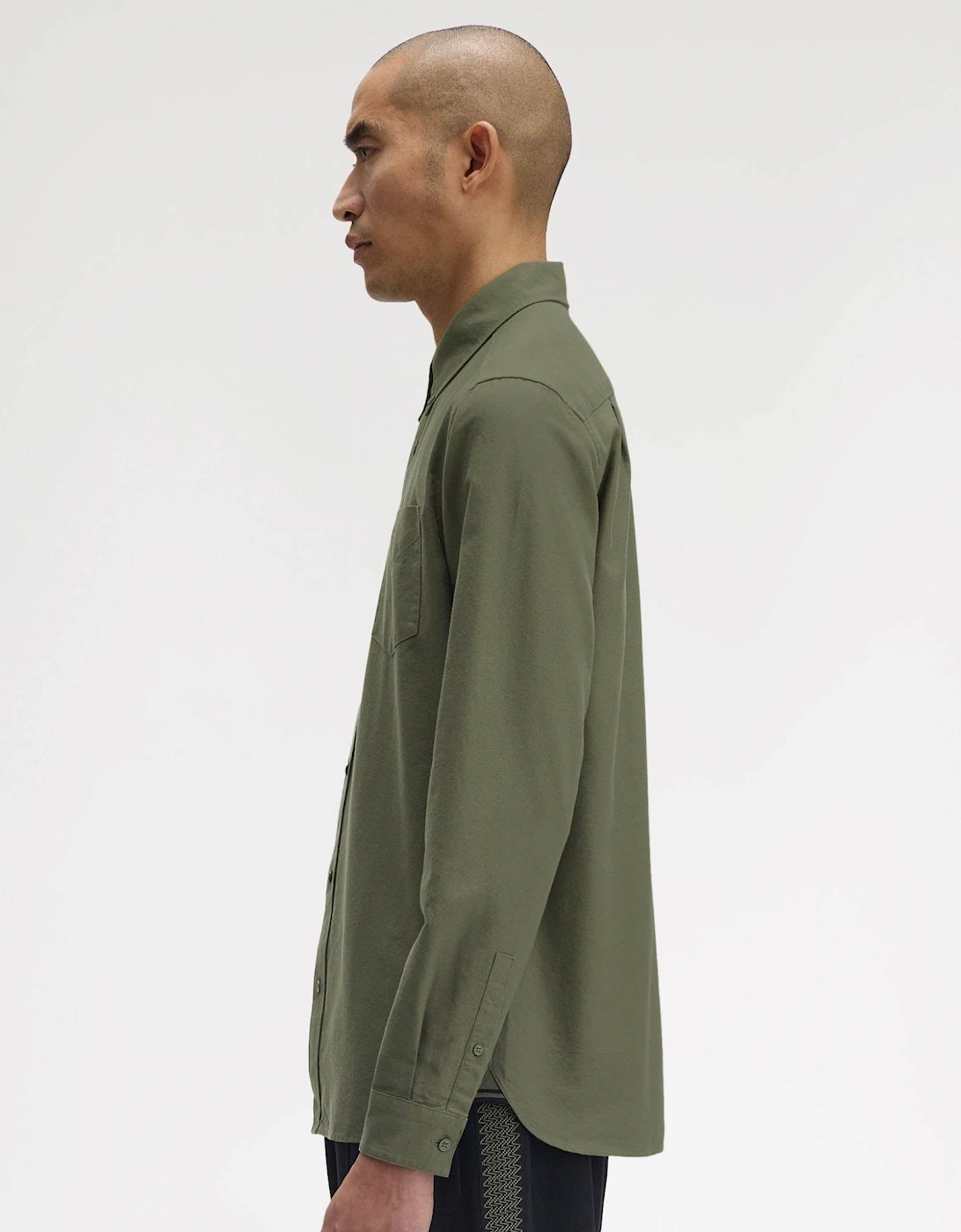 Mens Long Sleeve Oxford Shirt - Laurel Wreath Green X21