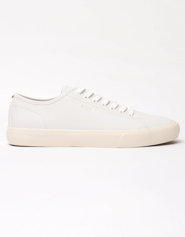 BOSS Orange Aiden Tenn Mens Low Top Trainers in Grained Faux Leather - Natural 102