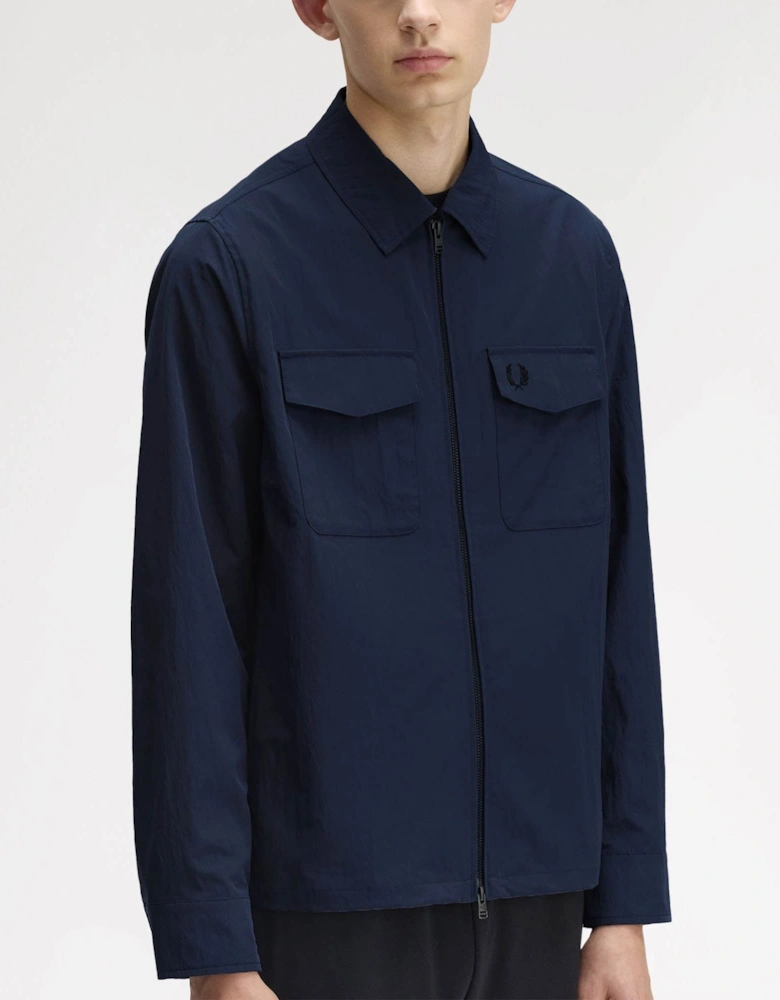 Mens Zip Overshirt - Dark Airforce 738