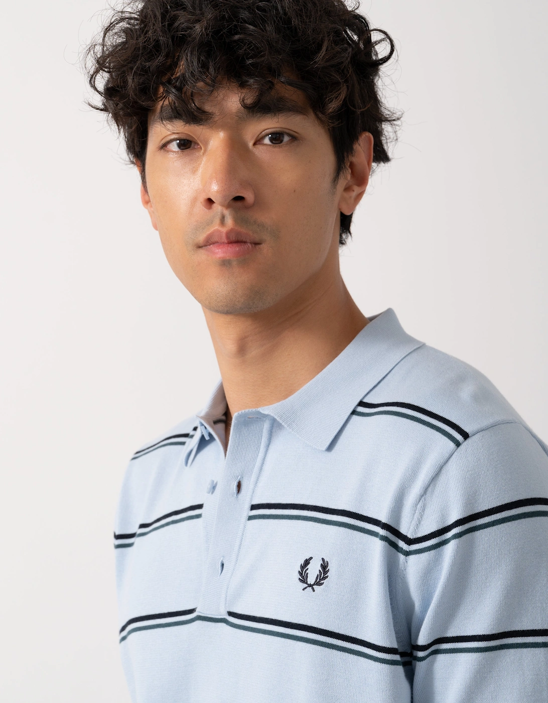 Mens Striped Knitted Shirt