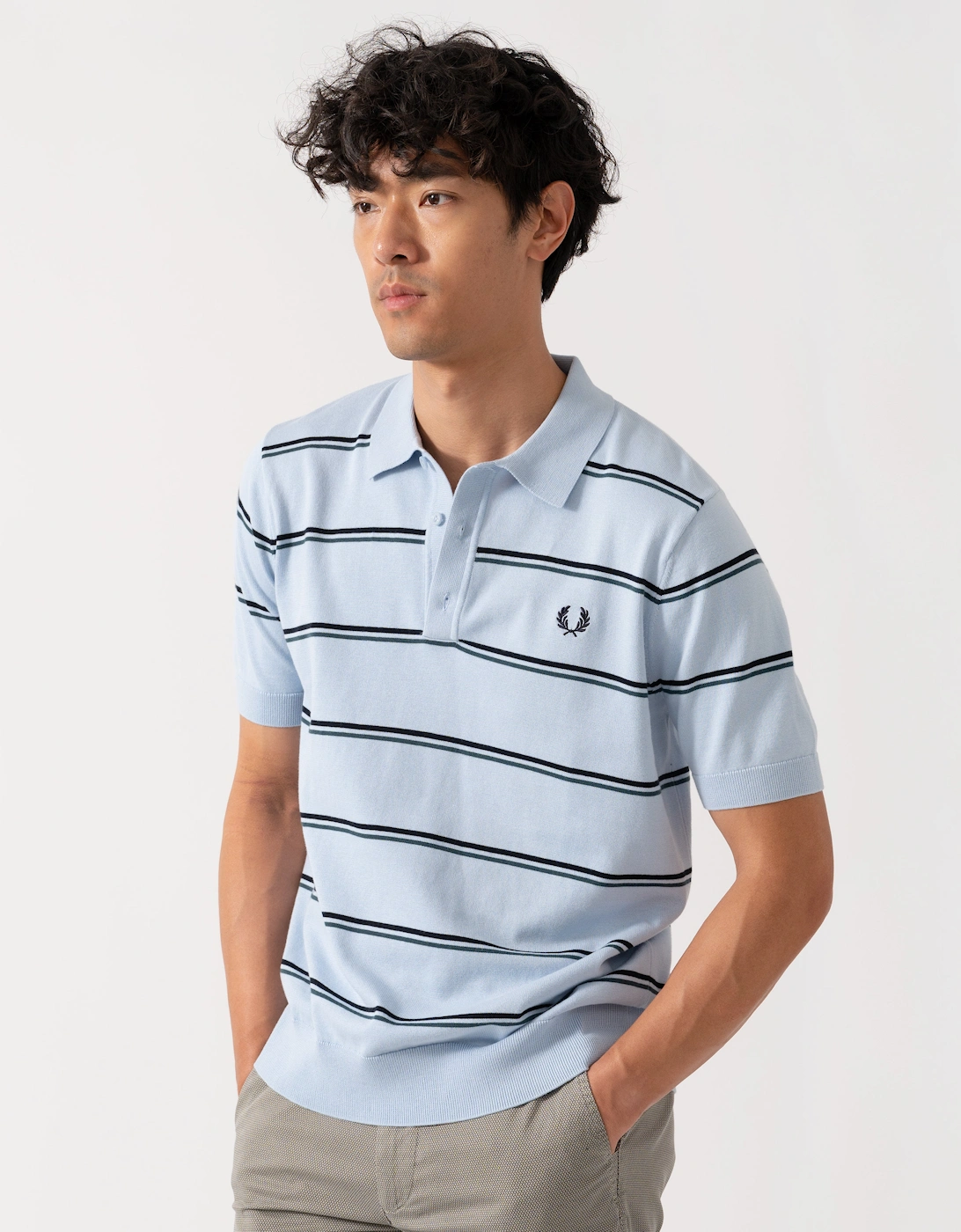 Mens Striped Knitted Shirt