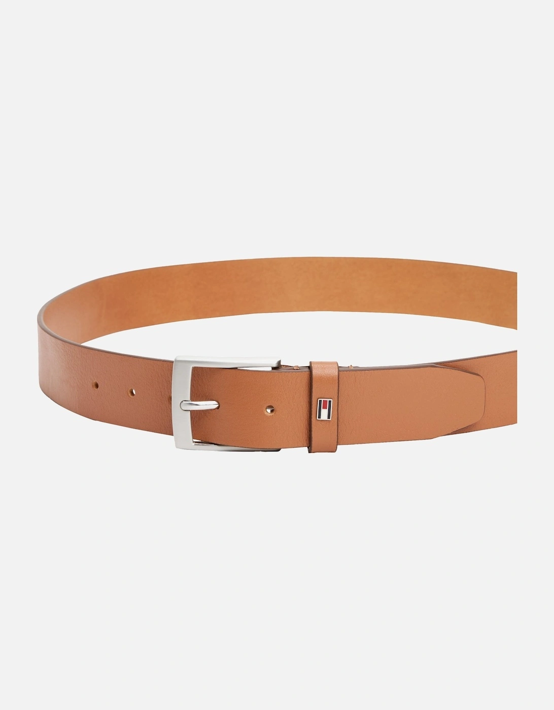 Adan Tonal Square Buckle Mens Leather Belt - Cognac