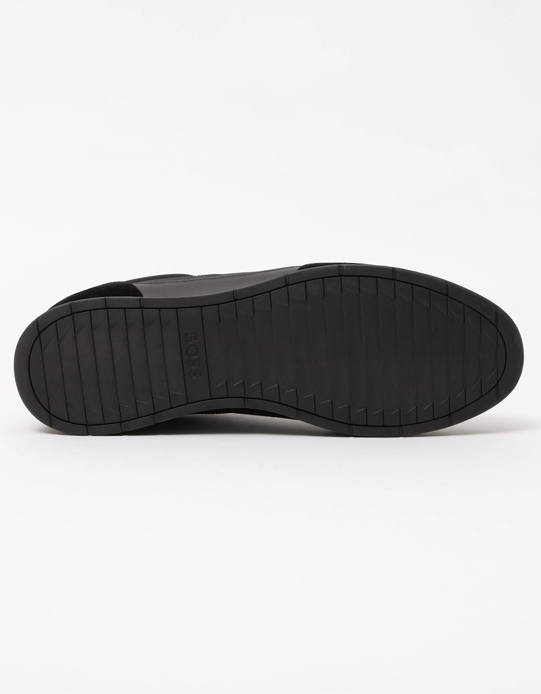 BOSS Orange Nitan Mens Low-top trainers with suede and faux leather - Black 005
